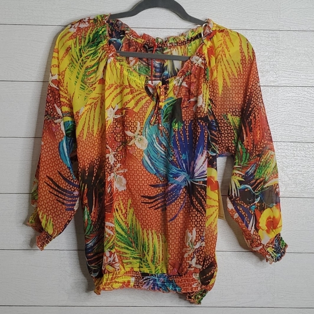 MADISON PAIGE | SHEER BLOUSE